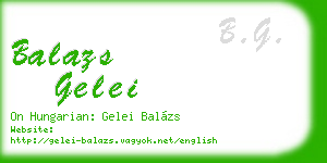 balazs gelei business card